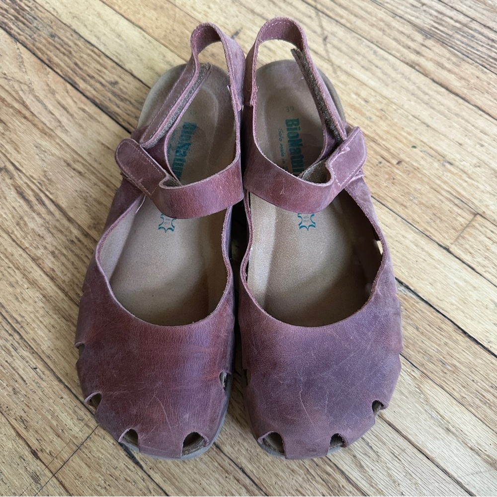 BioNatura Italian Leather Mary Jane clogs